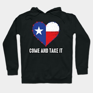 Come And Take It Texas Flag Barbed Wire Patriotic USA Hoodie